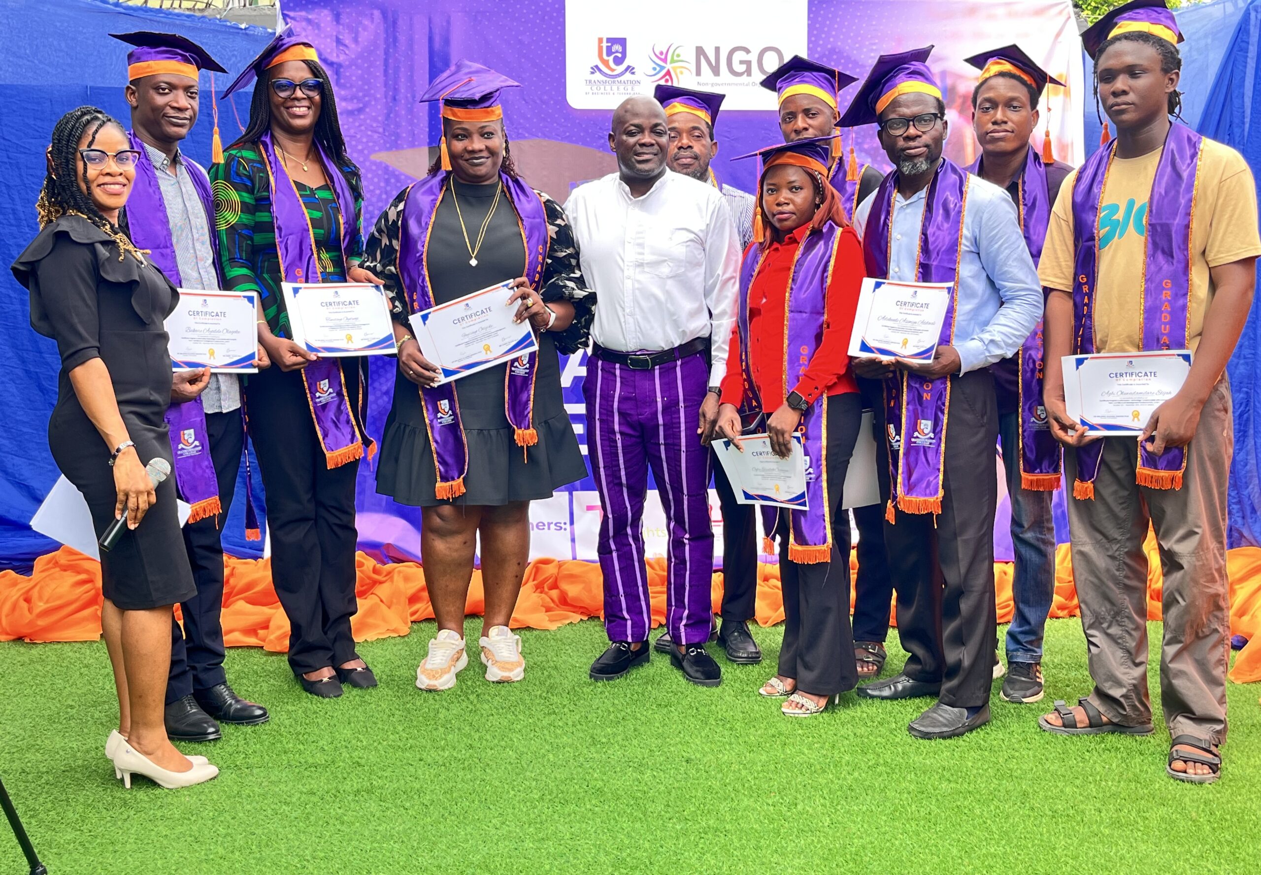 TCBT graduates at their first physical graduation