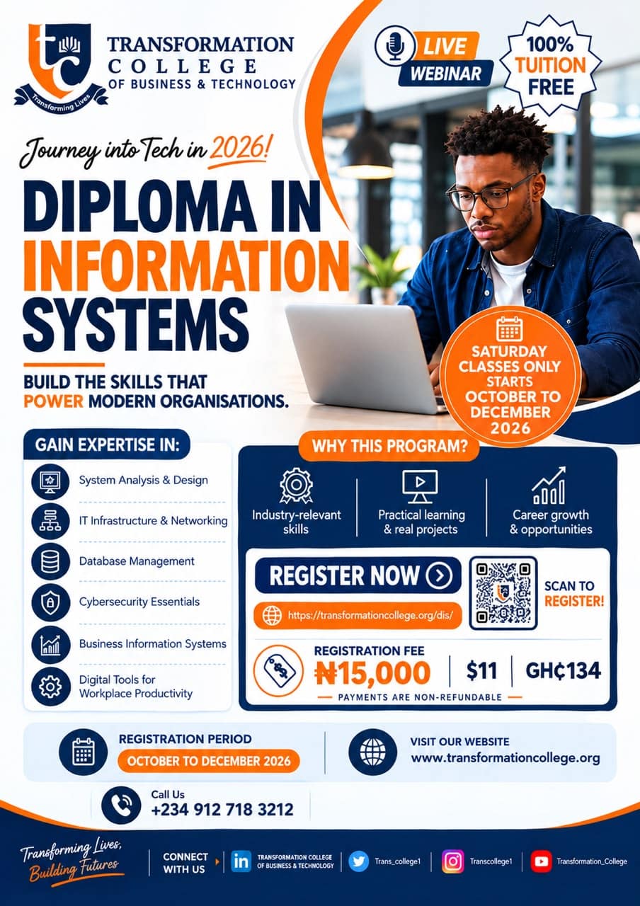 Diploma in Information Systems flyer